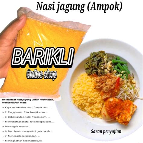 Jual Instant Corn Rice Ampok Jagung Nasi Jagung Instan 1 Kg Ampok