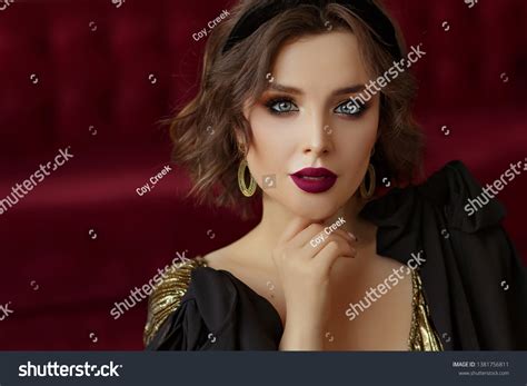 Sexy Beautiful Stylish Model Brunette Girl Stock Photo 1381756811 Shutterstock