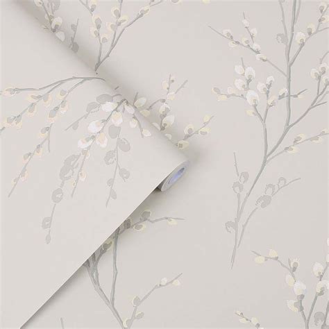 Pussy Willow Wallpaper Dove Grey Laura Ashley