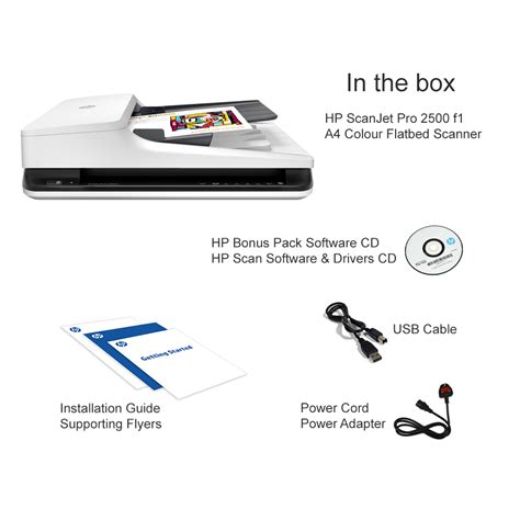 HP ScanJet Pro 2500 f1 A4 Flatbed & Sheetfed Scanner - L2747A