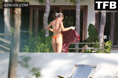Candice Swanepoel Sexy Seen Showing Off Her Hot Bikini Body On The Poolside In Trancoso AZNude