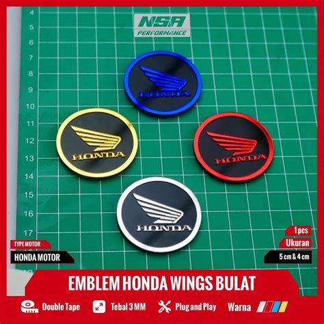 Nsa Honda Emblem Honda Stickers Embossed 3d Honda Wings Honda Logo 2pcs