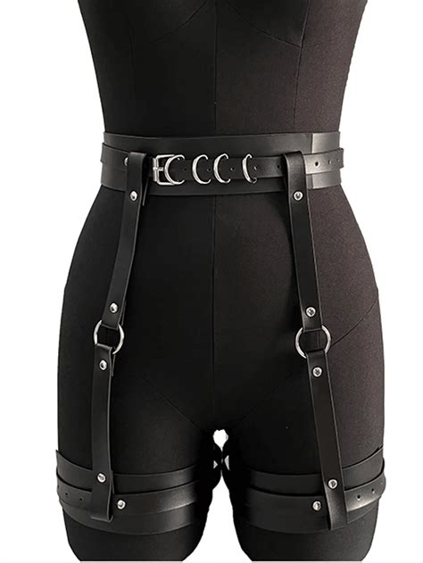 1pc Sexy Women Leg Harness PU Leather Lingerie Body Suspenders Garter Lingerie Belts Strap