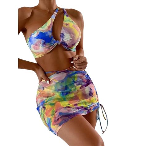Ripley CONJUNTO BIKINI MUJER SHOP SMART MULTICOLOR GIANA Y PAREO