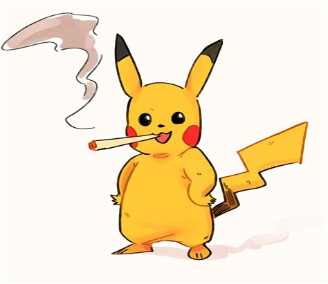 Pikachu smoking a fat dart by Zaxani on DeviantArt