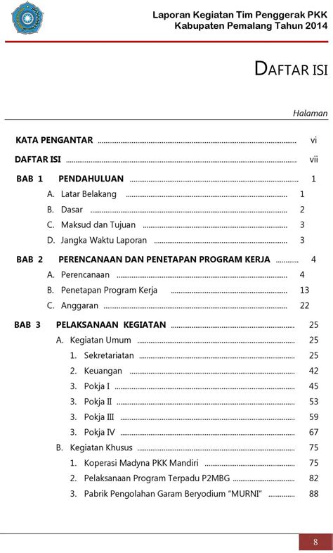 Contoh Laporan Program Kerja 1 Yola Vita