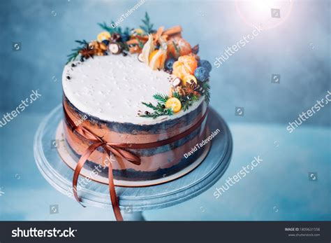 Naked Cake Decorated Fruit Stock Photo Shutterstock