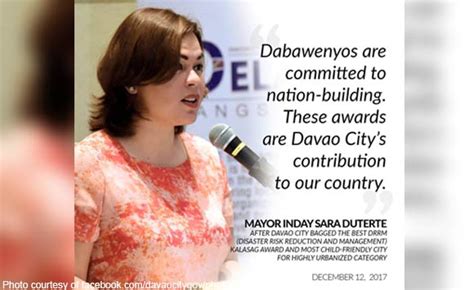 Mayor Inday Sara Duterte Earns Kalasag Award For Davao Politiko Mindanao