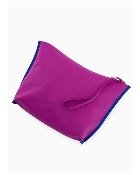 Giorgio Armani Bandeau Bikini With Tulle Details In Purple Lyst