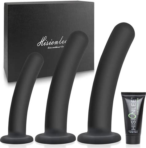 Amazon Dildo Anal Plug Anal Toys 3 Sizes Butt Plug Trainer Kit Silicone Black Dildo With