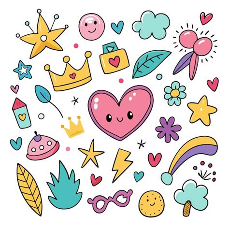 Premium Vector Colorful Doodle Art A Vibrant Collection Of Fun And