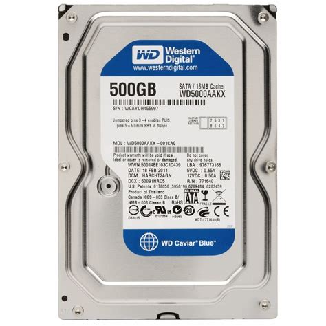 Hd 500gb Western Digital Wd5000aakx Sata 7200rpm Wd 16mb R 19999 Em