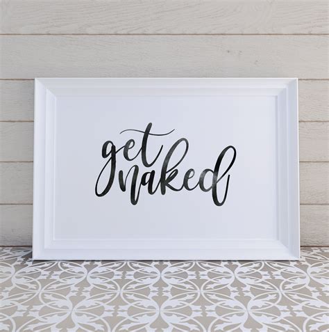 Get Naked Printable Art Bathroom Art Funny Bathroom Print Etsy
