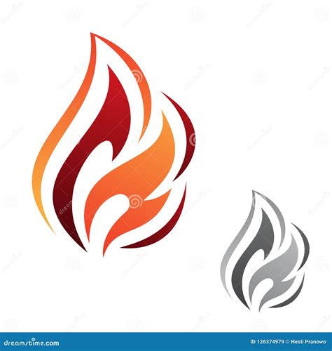 Simple Abstract Fire Flame Vector Icon For Graphic Design Web And App