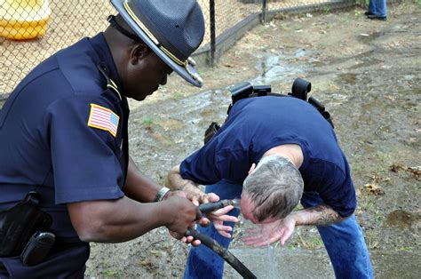 Pepper Spray Training Prepares Usag Natick Security Guards Article