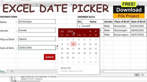 Ms Excel Series Easiest Way To Insert Calendar Date Picker Into Cell