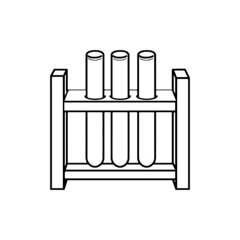 test tube rack drawing sketch coloring page