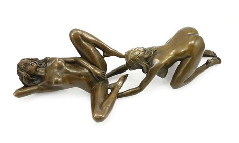 Erotik Bronze Lesbisches Liebespaar Beim Sex Tlg J Patou