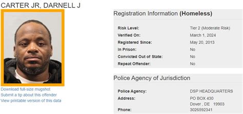 Homeless Sex Offender Notification Delaware State Police State Of Delaware