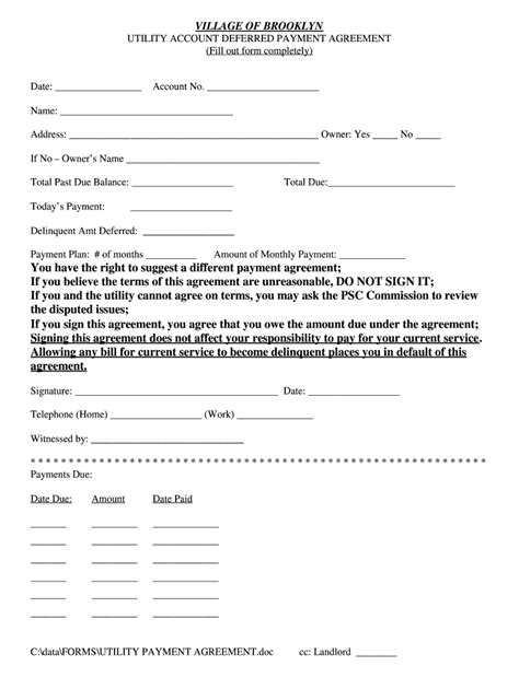 Deferred Payment Agreement Template Fill Out Sign Online Dochub