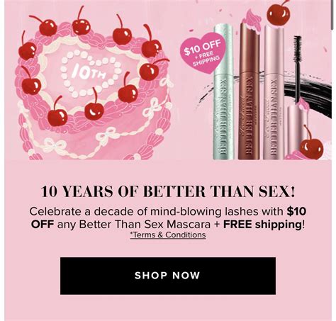 10 Off Too Faced Better Than Sex Mascaras Full Or Travel Sizes W Free Shipping R MUAontheCheap