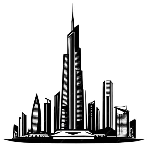 Premium Vector Burj Khalifa Vector Illustration Doodle