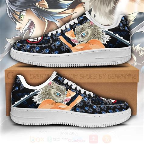 Hot Inosuke Custom Demon Slayer Anime Naf Nike Air Force Shoes Boxbox Branding Luxury T Shirts