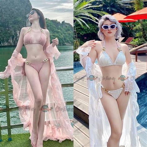 Set bikini đính khoen k ngày freesize Tiệm Thanh Xuân