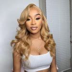 Honey Blonde Human Hair Wig Body Wave Lace Front Wig Wiggins Hair Wiggins Hair