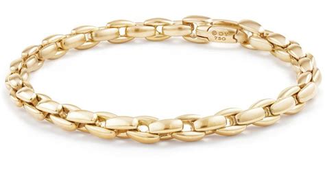 David Yurman Men S Elongated Box Chain Bracelet In 18k Gold In Metallic