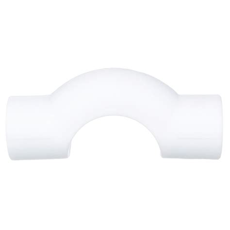 Обводное колено с муфтой полипропилен, d25 мм, короткое, белое ...
