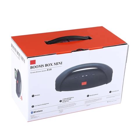 BOOMS BOX MINI E10 Splash-proof Portable Bluetooth V3.0 Stereo Speaker ...