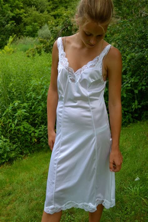 Vintage S S LIngerie White Full Slip With Etsy