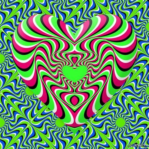 Égő Szív Gianni Sarcone Cool Optical Illusions Op Art Psychedelic Art