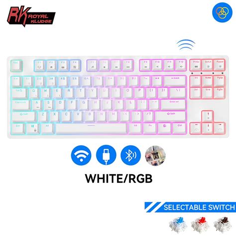 Royal Kludge Rk87 87 Keys Hot Swappable Wired Backlit Rgb Tkl Teclado Gaming Computer Keyboard
