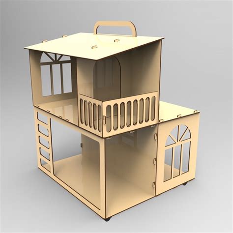 Кукольный деревянный домик современный / Дом для игрушечных кукол ...