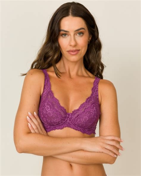 Suti Sem Bojo Push Up Em Renda New Roxo Jescri Lingerie De Qualidade E Fabrica O Pr Pria