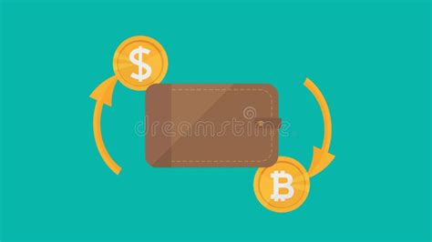 Animation Of Bitcoin Currency Sign In Flat Style Simple Animation