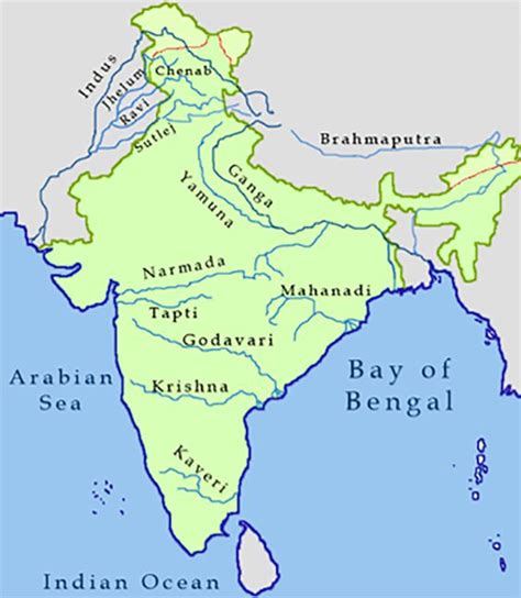 Ganges And Indus Rivers In India Map Share Map