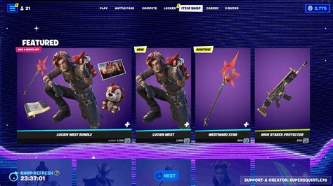 New Lucien West Skin On Fortnite Item Shop Youtube