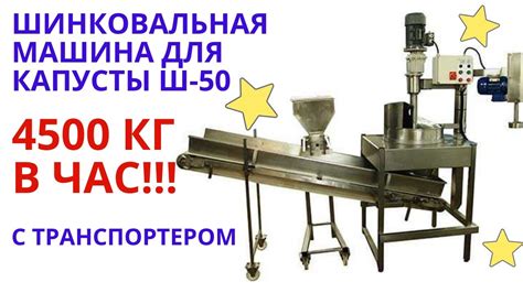Шинковка для капусты Ш50 с транспортером, сольничкой. - YouTube