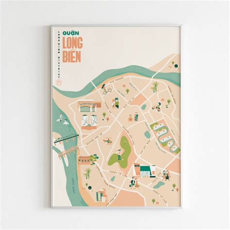 Long Bien District Illustrated Map - Collective Memory