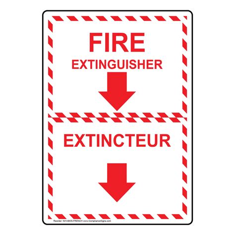 Fire Extinguisher Bilingual Sign NHI-6835-FRENCH