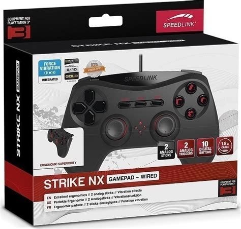 SpeedLink Strike NX Ενσύρματο Gamepad για PS3 Μαύρο | Skroutz.gr