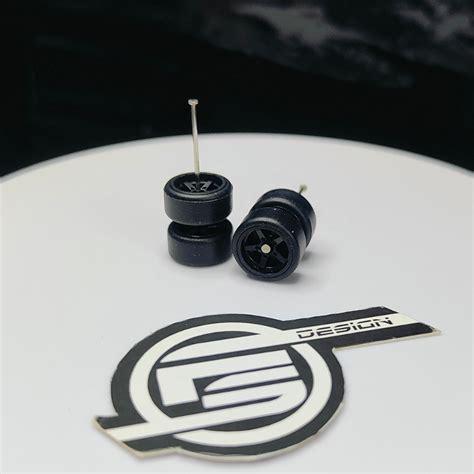 R Hot Wheels Rubber Wheels Spokes Modern Tayar Getah Mm JDM Long Axle Black