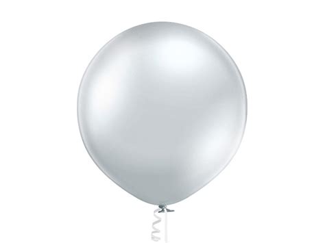 Balon Lateksowy Glossy Srebrny Olbrzym 60 Cm 1 Szt BALONY