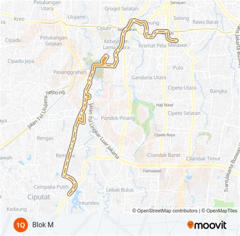 Rute 1q Jadwal Pemberhentian Peta Blok M Diperbarui