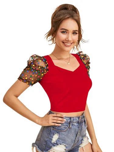 Red Crop Top At Rs 238piece Fancy Crop Top In Surat Id 2853979879573