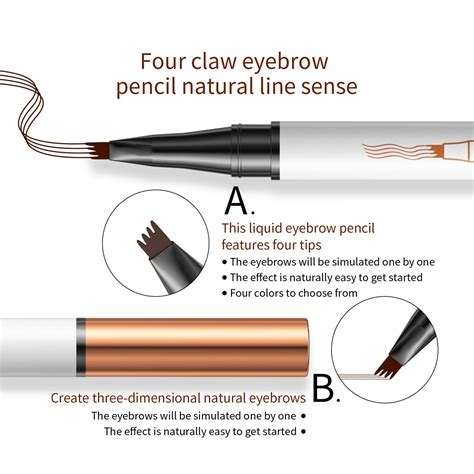 Eye Brow Pencil Brunette Microwave Eyebrow Waxing Hair Stencils Instant