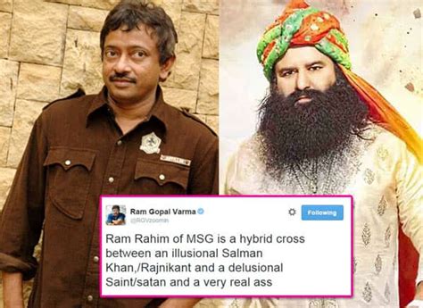 OMG Ram Gopal Varma Calls MSG The Messenger S Saint Gurmeet Ram Rahim Singh Ji Insaan An Ass